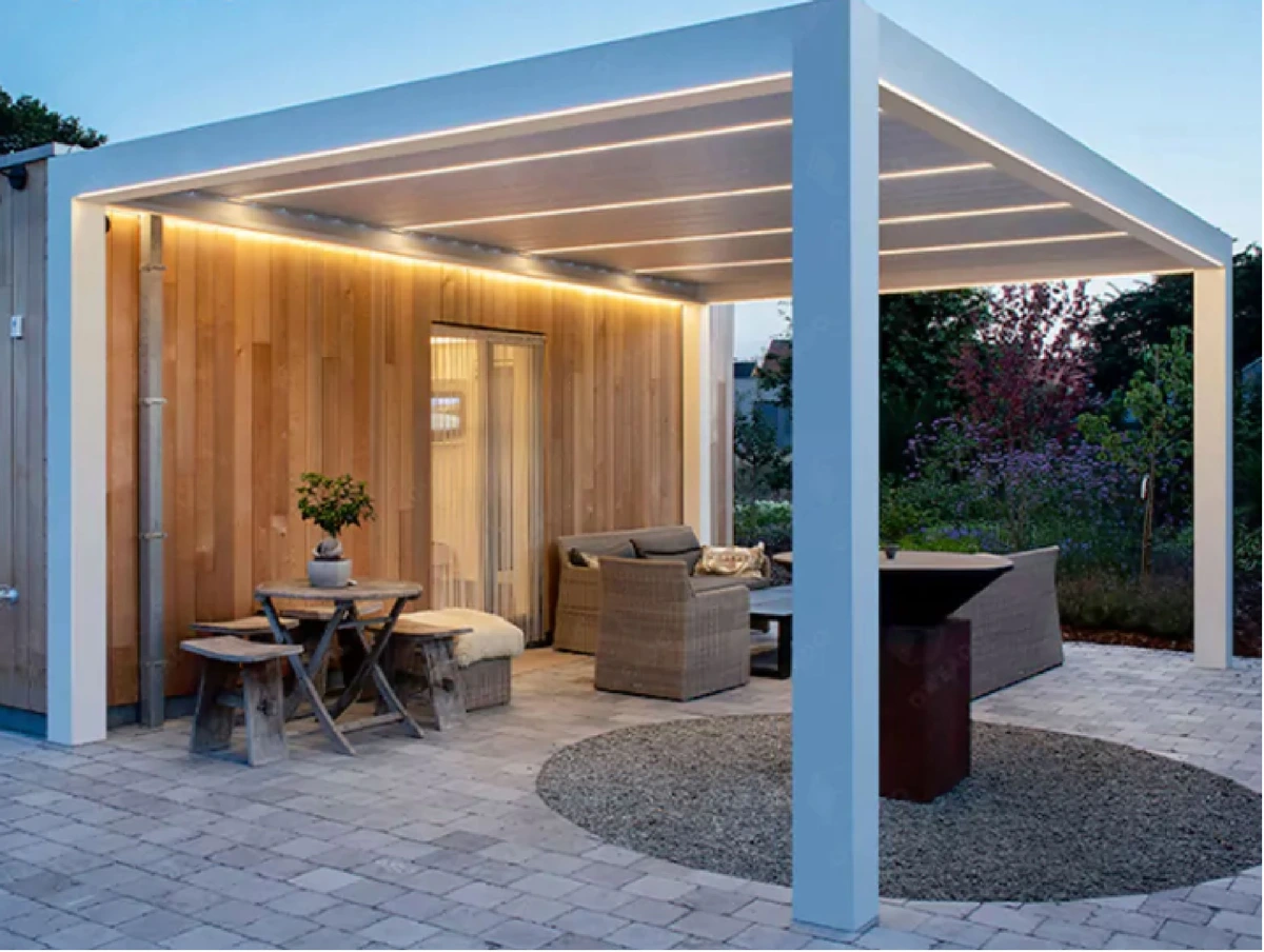 Sunspace Sunrooms Gallery - Pergolas - Sunrooms model 300 - Railing topless glass
